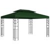 vidaXL Gazebo 3,97 x 2,96 x 2,68 m Zelena Poliester i čelik