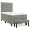 vidaXL Box spring krevet s madracem svjetlosivi 100x200 cm bar&scaron;unasti