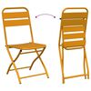 vidaXL Bistro set 3 pcs Gorušica Čelik