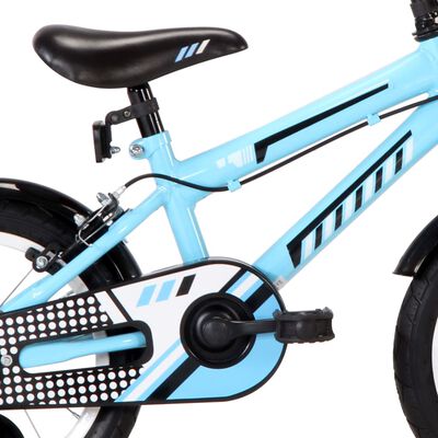 vidaXL Dječji bicikl 14 inča crno-plavi