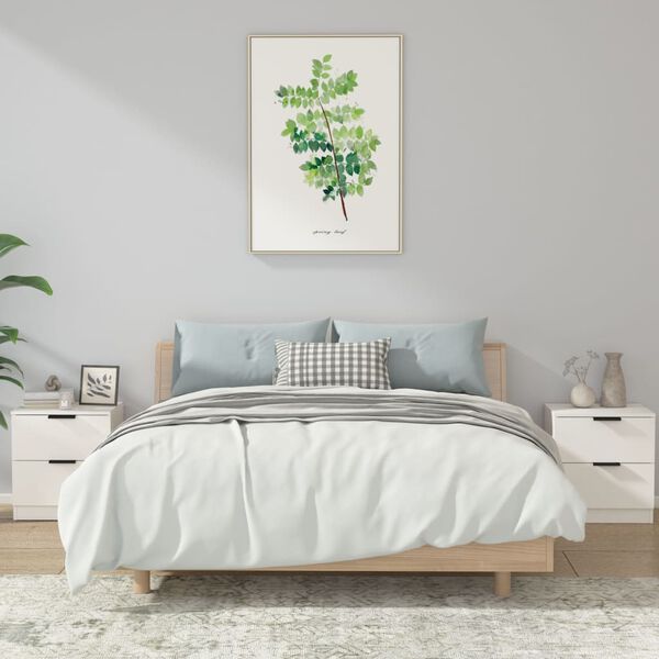 vidaXL Noćni ormarići 2 kom bijeli od konstruiranog drva