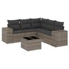 vidaXL 6-dijelni set vrtnih sofa od poliratana s jastucima sivi