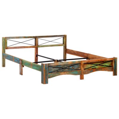 vidaXL Okvir za krevet od masivnog obnovljenog drva 180 x 200 cm