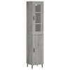 vidaXL Visoka komoda siva sonome 34,5x34x180 cm od konstruiranog drva