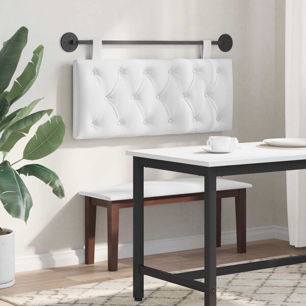 vidaXL Držeće uzglavlje Zidne Bijeli 110 x 55 x 7 cm tkanina