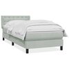 vidaXL Box Spring krevet s madracem svijetlo sivi 80x210 cm bar&scaron;un