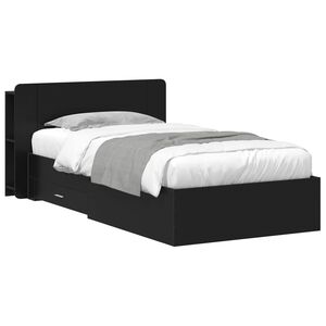 vidaXL Okvir kreveta s pohranom s ladicama Hrast sonoma 90 x 190 cm