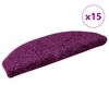 vidaXL Prostirke za stepenice 15 kom 65x21x4 cm ljubičaste poluokrugle velike