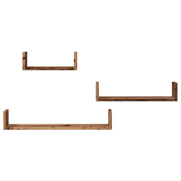 vidaXL Zidne police od 3 kom staro drvo obrađeno drvo