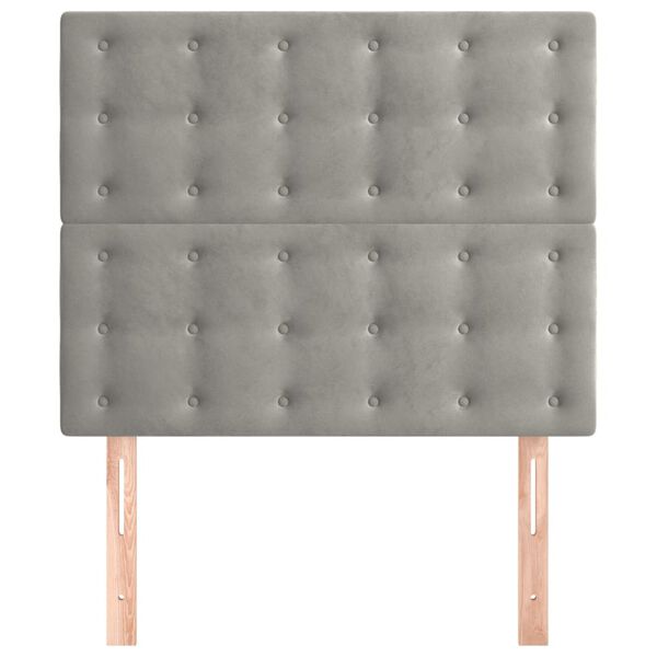 vidaXL Uzglavlje svijetlosivo 80x5x118/128 cm bar&scaron;unasto