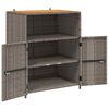 vidaXL Cabinet s policom Siva 70 x 50 x 87 cm Poliester i Roly Rattan