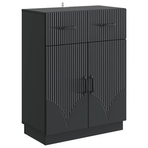 vidaXL Kreveta s ladicama Crna 66 x 34,5 x 87 cm Konstruirano drvo