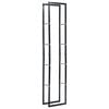 vidaXL Stalak za drva za ogrjev crni 40 x 25 x 200 cm čelični