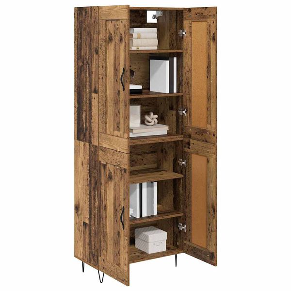 vidaXL Highboard Staro drvo 69,5 x 34 x 180 cm Konstruirano drvo