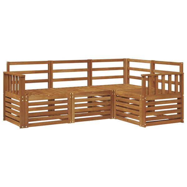 vidaXL Setovi sofa 4 pcs Prirodna Čvrsto drvo akacije