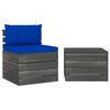 vidaXL 2-dijelna vrtna garnitura od paleta od borovine s jastucima