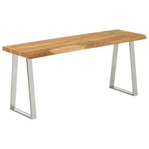 vidaXL Klupa sa živim rubom 105 cm od masivnog bagremovog drva