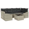 vidaXL Set sofe 7 kom. Svjetlosiva 55 x 55 x 37 cm poliratan