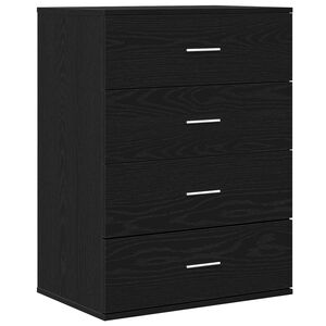 vidaXL Kreveta Crni hrast 60 x 39 x 80 cm Konstruirano drvo