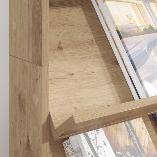 vidaXL Polica za časopise s policom Umjetnički hrast 70 x 41 x 126 cm