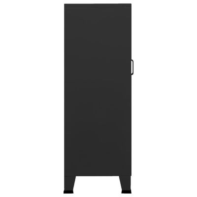 vidaXL Industrijski sanduk za pohranu crni 70 x 40 x 115 cm metalni