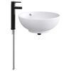 vidaXL Umivaonik za kupaonicu Mat Crna 44 x 44 x 16 cm Metal