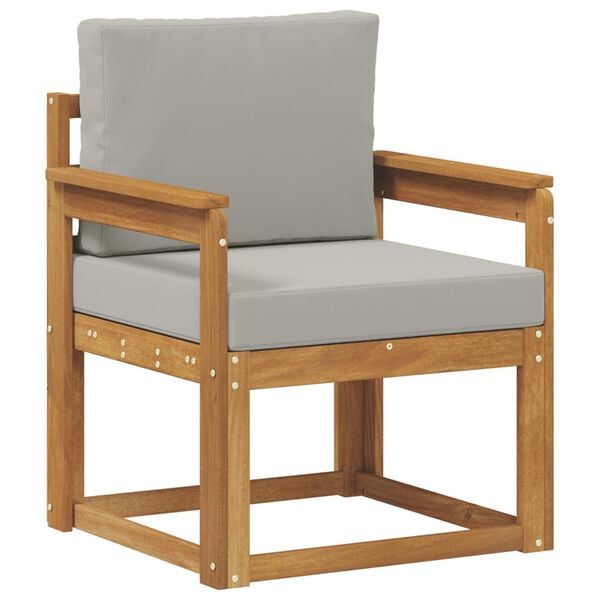 vidaXL Vanjski kauč Čvrsto drvo akacije i poliester