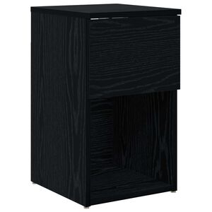 vidaXL Ormarić za krevet Crni hrast 29 x 31,5 x 49 cm