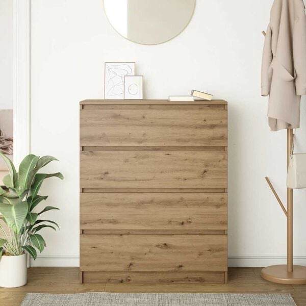 vidaXL Komoda boja hrasta artisan 80x35x99 cm konstruirano drvo