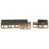 vidaXL Set vanjskih sofa 7 kom. Prirodna i antracit