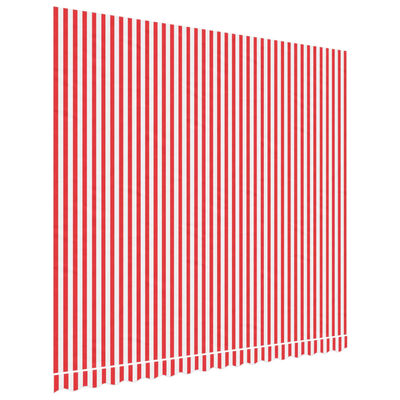 vidaXL Zamjenska tkanina za tendu crveno-bijela prugasta 4 x 3,5 m