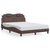 vidaXL Okvir za krevet Viana bez madraca smeđi 140x190 cm od umjetne kože