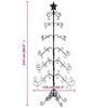 vidaXL Metalno ukrasno božićno drvce crno 215 cm