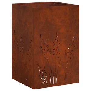 vidaXL Vrtna saksija Rđa 50 x 50 x 75 cm Otporni čelik