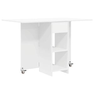 vidaXL Blagovaonski stol 115 x 70 x 75 cm Konstruirano drvo Bijela