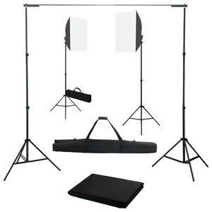 vidaXL Komplet fotografske opreme sa svjetlima softbox i pozadinom