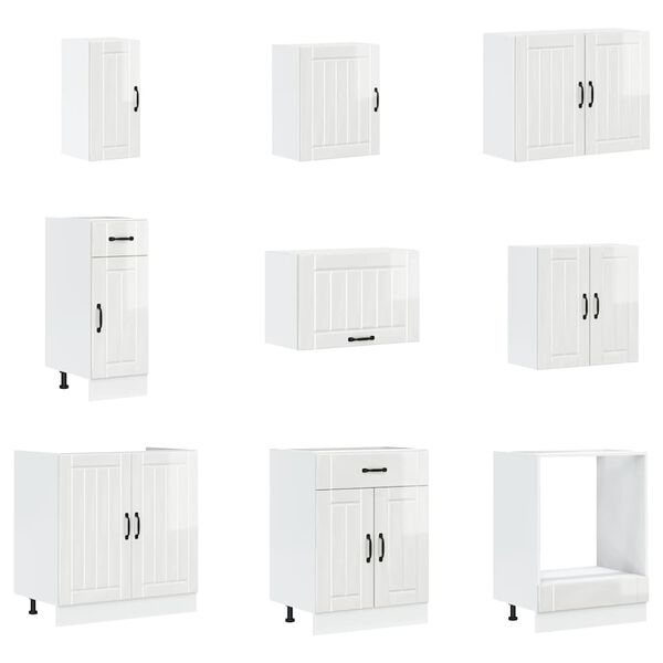 vidaXL 14-dijelni set kuhinjskih ormarića Lucca konstruiranog drva