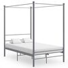 vidaXL Okvir za krevet s nadstre&scaron;nicom sivi metalni 120 x 200 cm