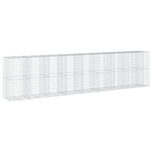 vidaXL Gabionska ko&scaron;ara s poklopcem 850x100x200 cm pocinčano željezo