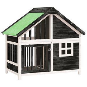 vidaXL Kućica za pse siva 96 x 60,5 x 87 cm od masivne borovine