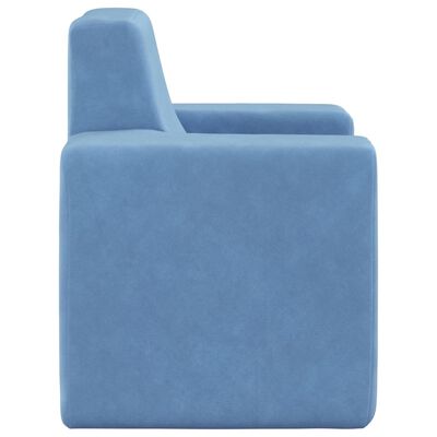 vidaXL Dječja fotelja plava od mekanog pliša