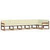 vidaXL Set vanjskih sofa 6 kom. Prirodna i krem