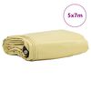 vidaXL Cerada 650g / m² Bež 5 x 7 m Platno s PVC premazom
