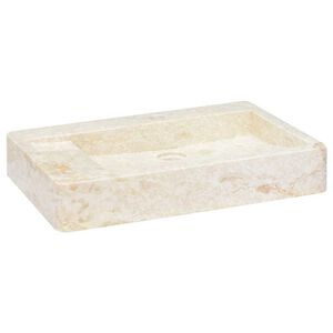 vidaXL Umivaonik krem 58 x 39 x 10 cm mramorni