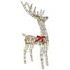 vidaXL Reindeer vuče saonice Topla bijela 70 x 26 x 128,5 cm Ratan