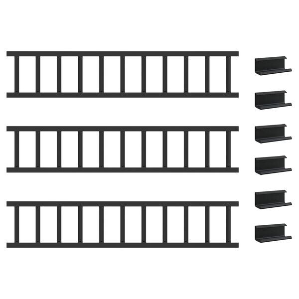 vidaXL Za&scaron;tita od snijega za krov Crna 300 x 2,5 x 20 cm Čelik