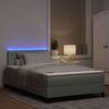 vidaXL LED Box Spring Krevet Svijetlo siva 120 x 190 cm Bar&scaron;un