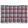 vidaXL Jastuk za palete crveni karirani 120 x 80 x 12 cm od tkanine