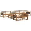 vidaXL Set vanjskih sofa 9 pcs Prirodna Čvrsto drvo akacije