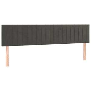 vidaXL Uzglavlja tamnosiva 200x5x78/88 cm bar&scaron;unasta